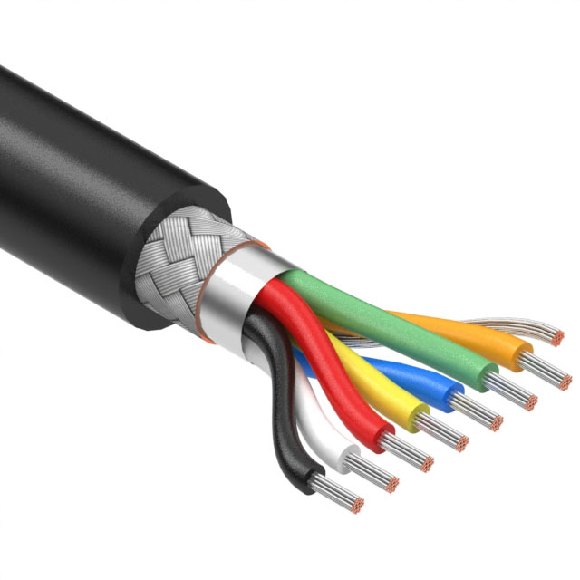 CABLE 7COND 20AWG BLK SHLD 502'