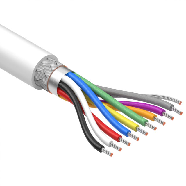 CABLE 9CON 22AWG WHT SHLD 502'