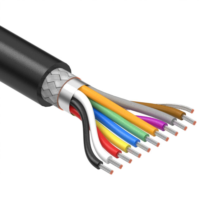 CABLE 10COND 20AWG BLK SHLD 502'