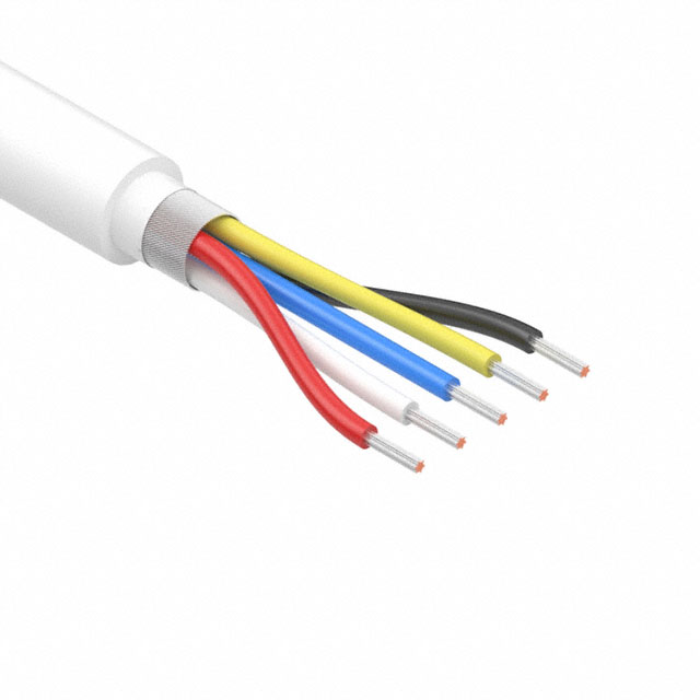CABLE 5COND 26AWG WHITE SHLD