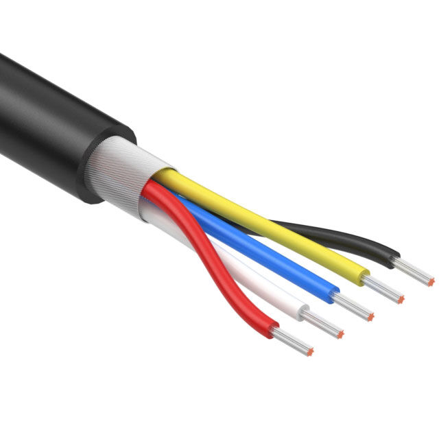 CABLE 5COND 28AWG BLK SHLD 30M
