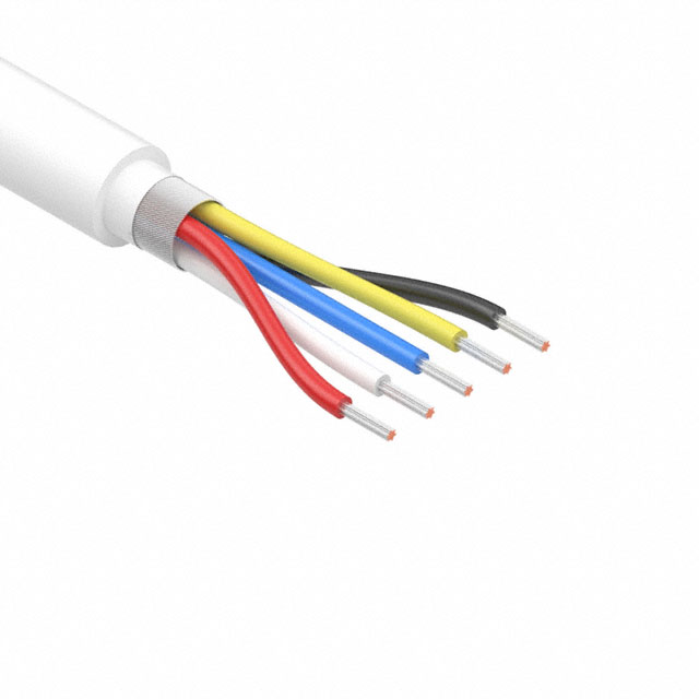 CABLE 5COND 28AWG WHITE SHLD