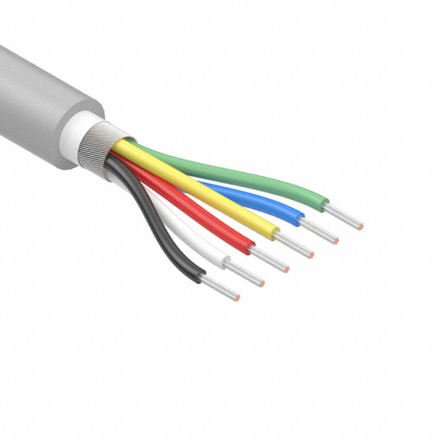 CABLE 6COND 24AWG GRAY SHLD