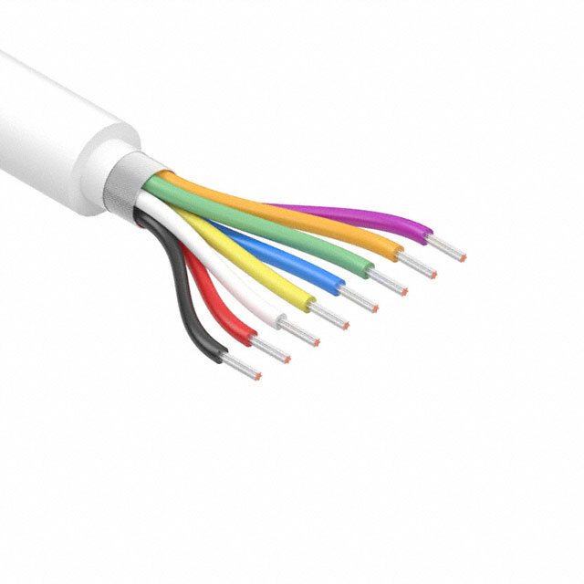 CABLE 8COND 32AWG WHITE SHLD