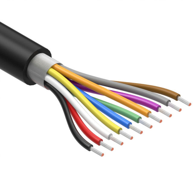 CABLE 10COND 30AWG BLK SHLD 30M