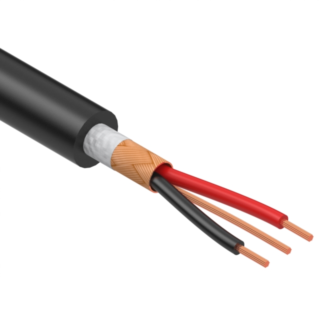 CABLE 2COND 24AWG BLK SHLD 30M