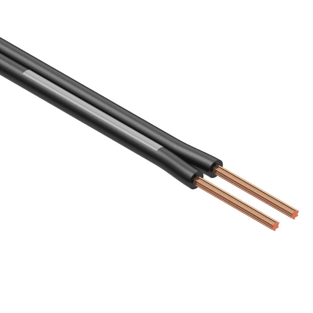 CABLE 2COND 24AWG BLACK 5M