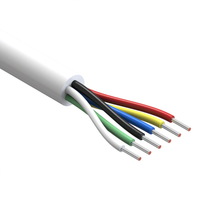 CABLE 6COND 18AWG WHITE