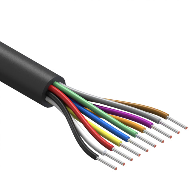 CABLE 10COND 26AWG BLACK 502'