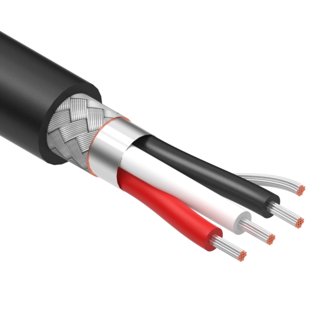 CABLE 3COND 22AWG BLK SHLD 30M
