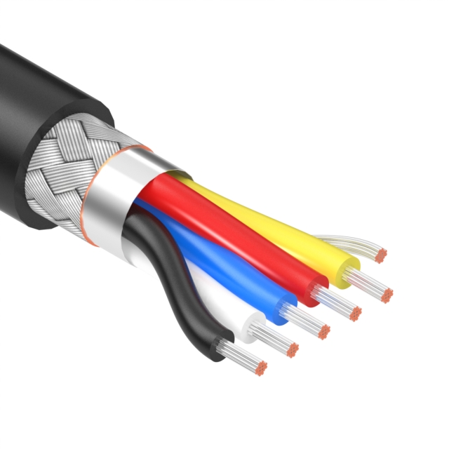 CABLE 5COND 26AWG BLACK SHLD