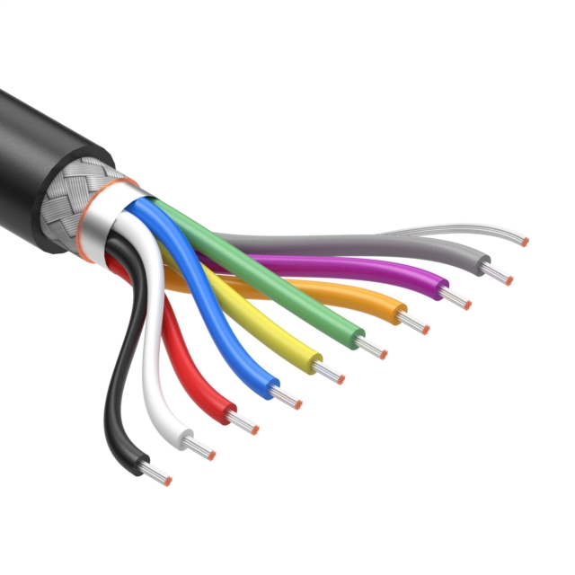 CABLE 9COND 26AWG BLACK SHLD
