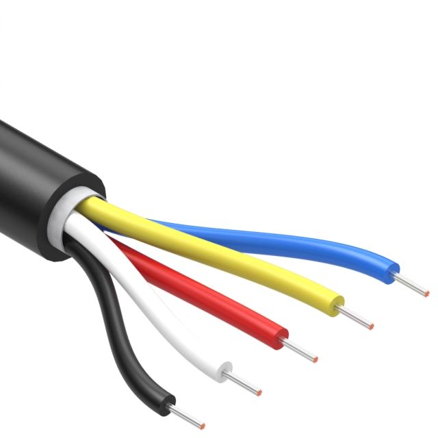 CABLE 5COND 28AWG BLACK