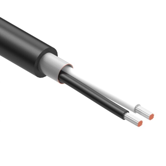 CABLE 2COND 22AWG BLACK SHLD 5M