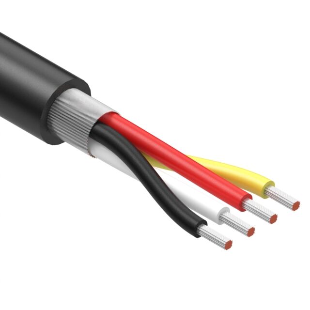 CABLE 4COND 20AWG BLK SHLD 30M