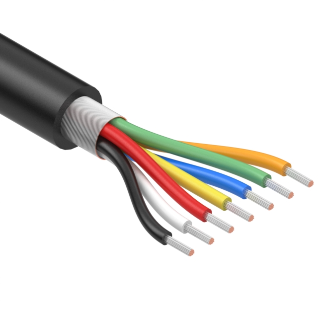 CABLE 7COND 20AWG BLACK SHLD