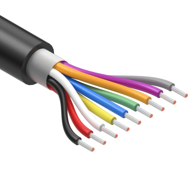 CABLE 9COND 18AWG BLACK SHLD