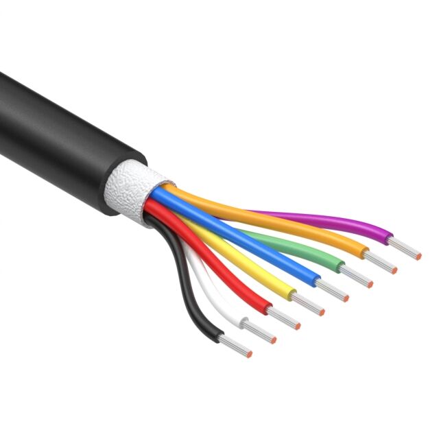 CABLE 8COND 32AWG BLACK 5M