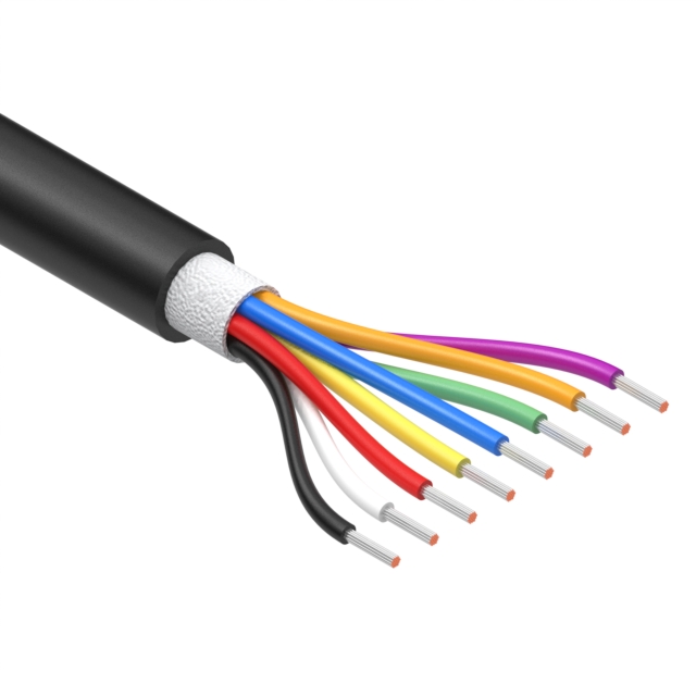 CABLE 8COND 22AWG BLACK