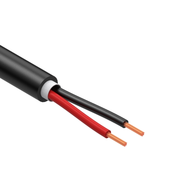 CBL 2CON 28AWG BLK TPU
