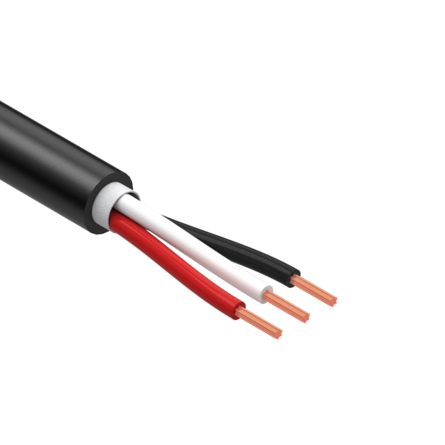 CBL 3CON 24AWG BLK TPU