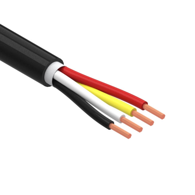 CBL 4CON 20AWG BLK TPU