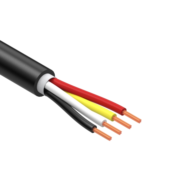 CBL 4CON 22AWG BLK TPU