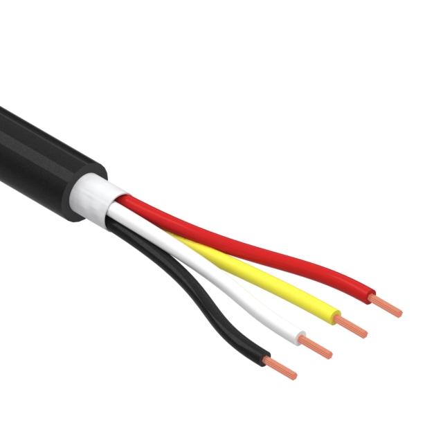 CBL 4CON 26AWG BLK TPU