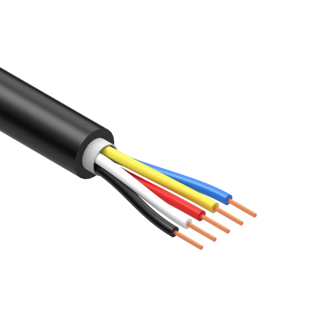 CBL 5CON 32AWG BLK TPU