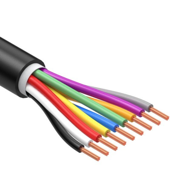 CBL 9CON 28AWG BLK TPU