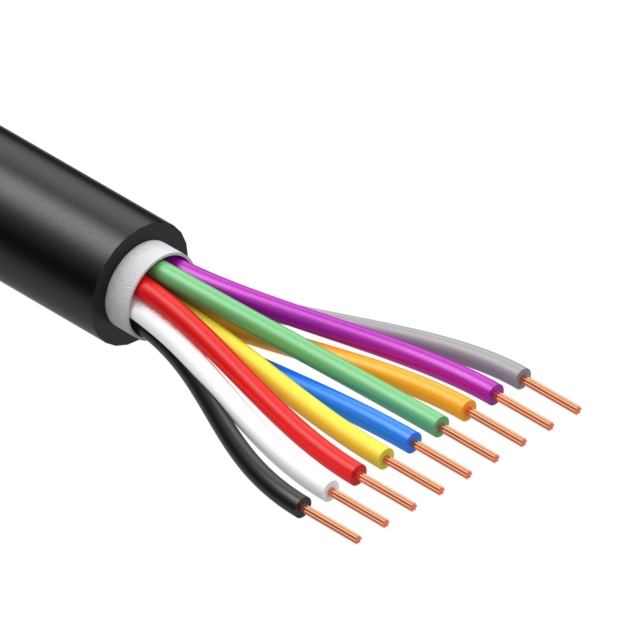CBL 9CON 30AWG BLK TPU
