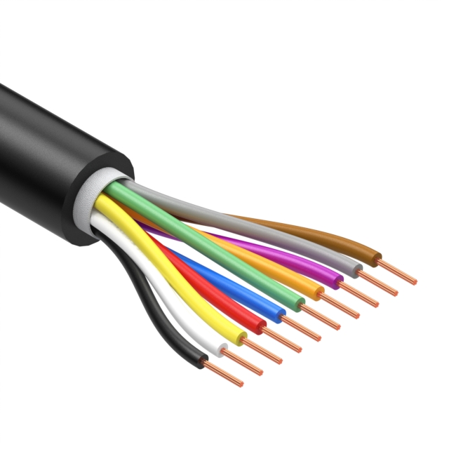 CBL 10CON 32AWG BLK TPU