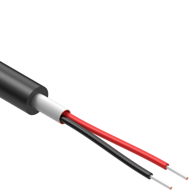CABLE 2COND 30AWG BLACK SHLD