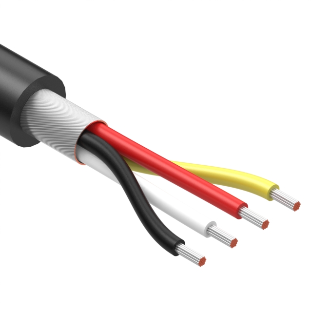 CABLE 4COND 32AWG BLACK SHLD