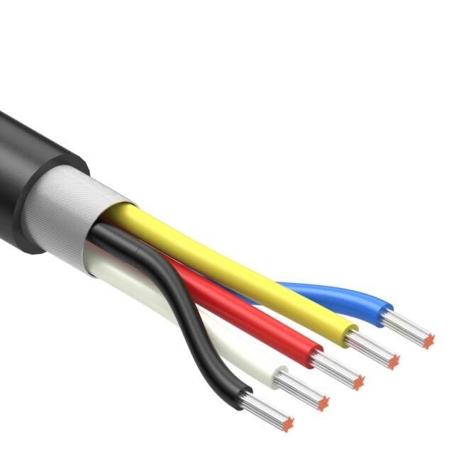 CABLE 5COND 22AWG BLK SHLD 30M