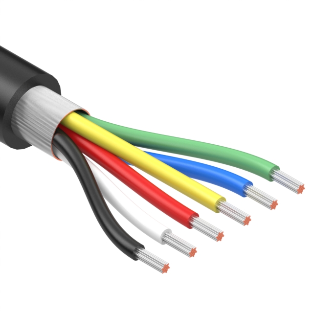 CABLE 6COND 32AWG BLACK SHLD