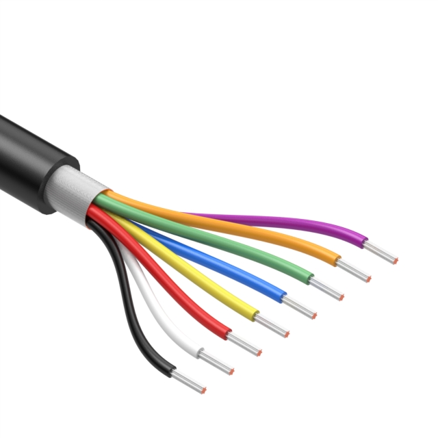 CABLE 8COND 22AWG BLACK SHLD