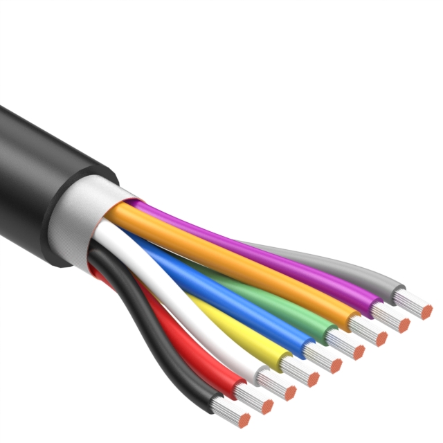 CABLE 9COND 18AWG BLACK SHLD