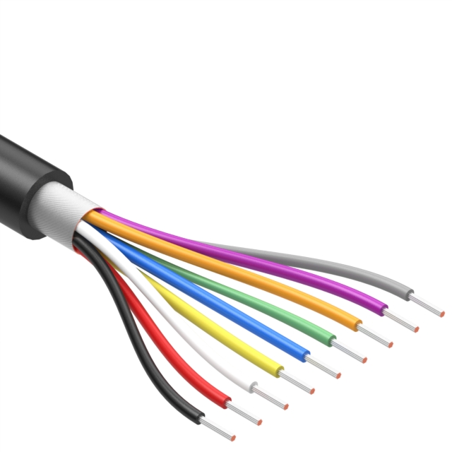 CABLE 9COND 28AWG BLACK SHLD