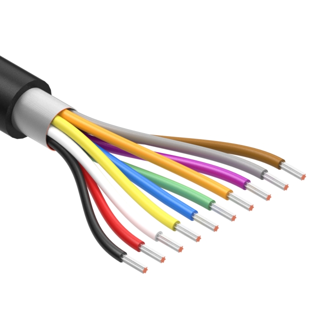 CABLE 10COND 22AWG BLACK SHLD