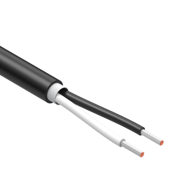 CBL 2CON 20AWG BLK BIO