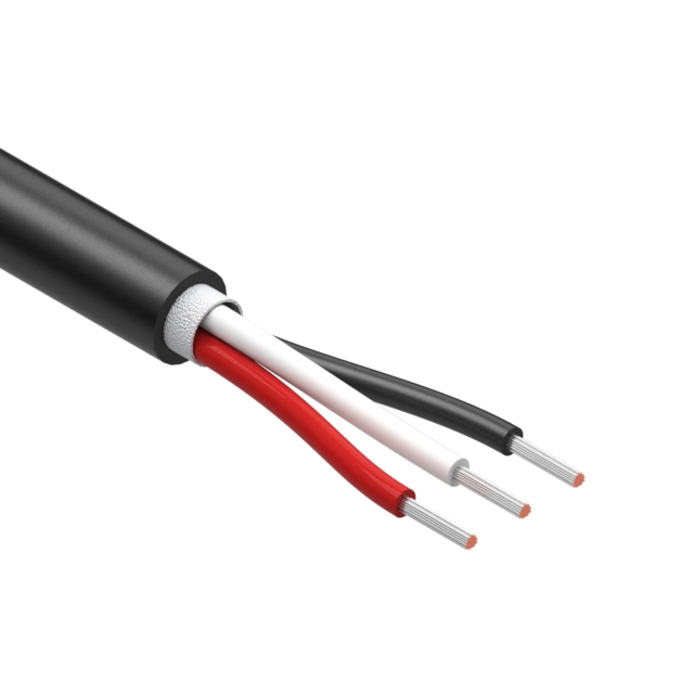CBL 3CON 28AWG BLK BIO