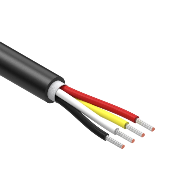CBL 4CON 32AWG BLK BIO METER