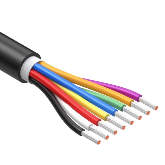 CBL 8CON 20AWG BLK BIO