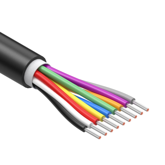 CBL 9CON 32AWG BLK BIO