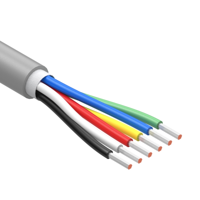 CBL 6CON 20AWG GRY BIO
