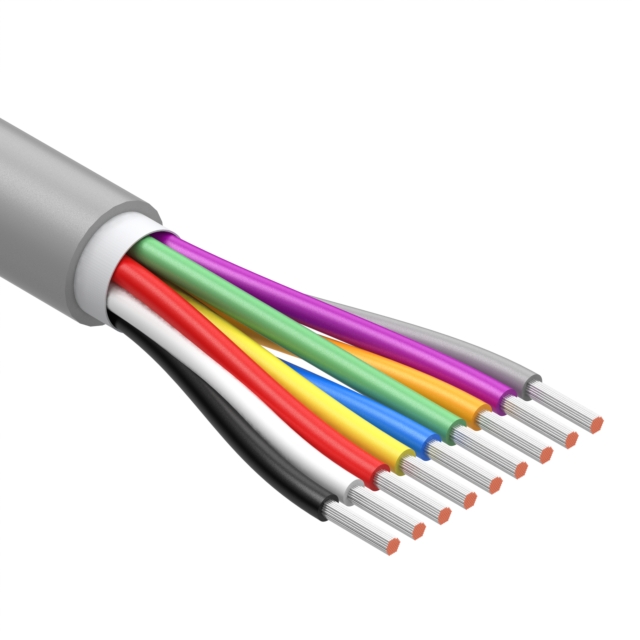 CBL 9CON 20AWG GRY BIO