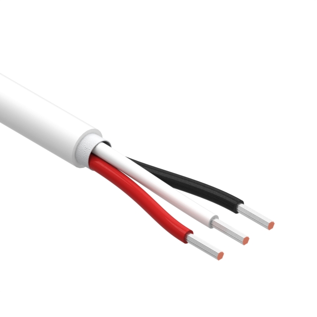 CBL 3CON 18AWG WHT BIO