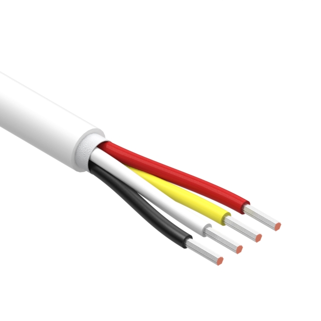CBL 4CON 20AWG WHT BIO