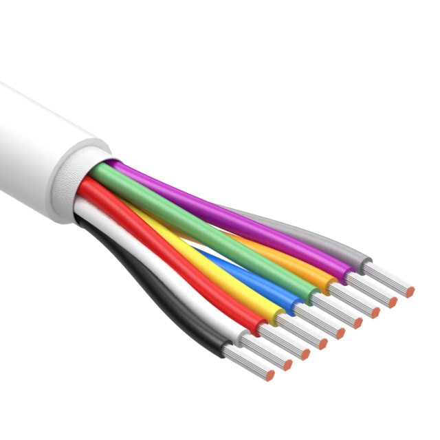 CBL 9CON 22AWG WHT BIO